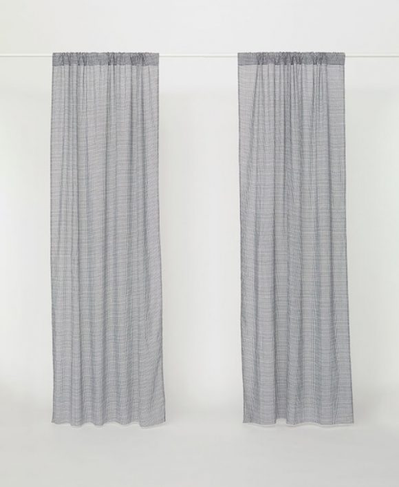 Long Black & White Curtains