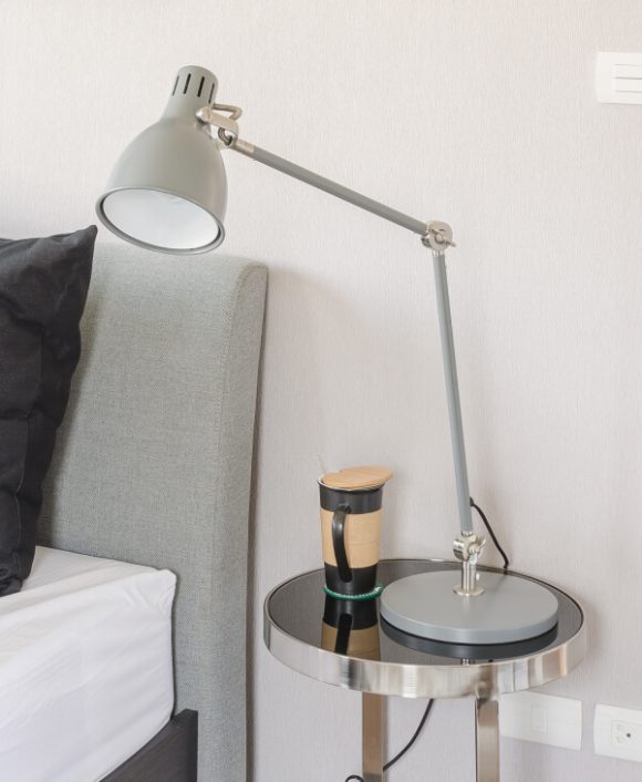 Black Metal Bedside Lamp
