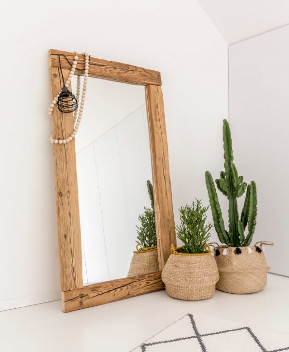 Wide Frame Floor Mirror