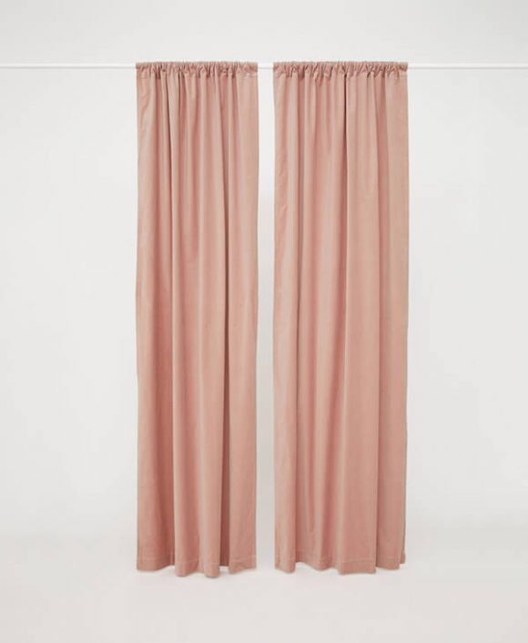 Long Pink Curtains