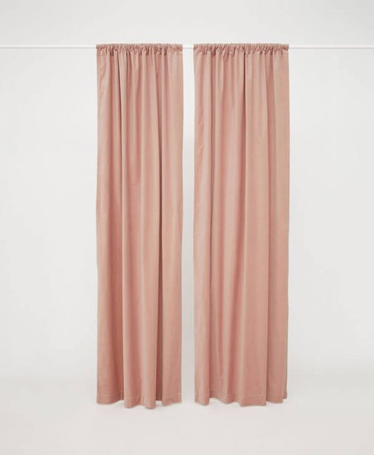 Long Pink Curtains